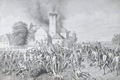 La battaglia di Waterloo, inciso da Richard Bong da August von Maly